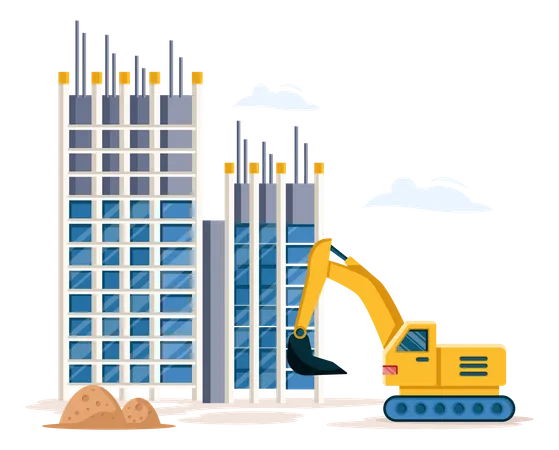 A Well Designed Flat Illustration Of Smart Construction Illustration