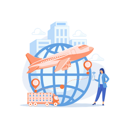 Smart delivery tracking  Illustration