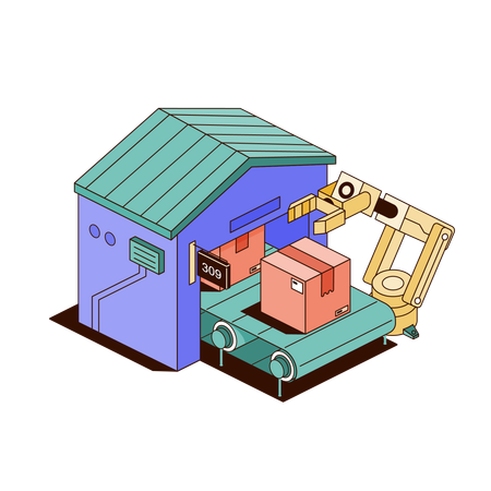 Delivery Warehouse  Illustration