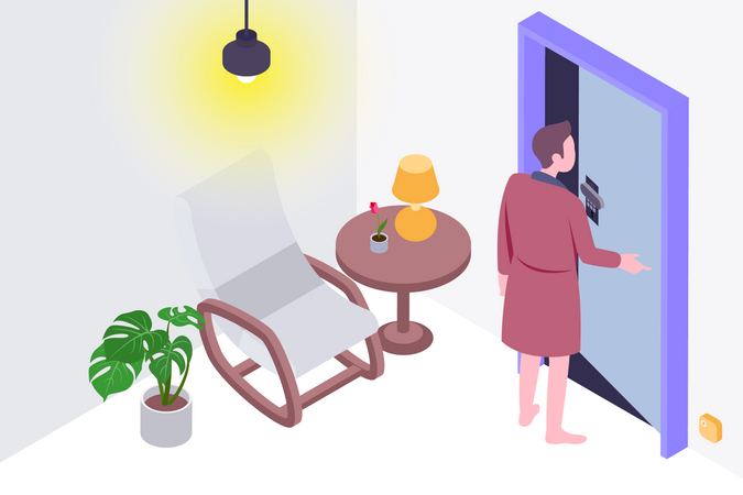 Smart door lock  Illustration