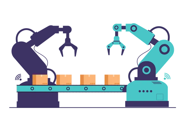 Smart Factory automation  Illustration