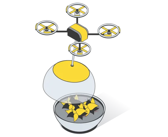 Smart farming drone  Illustration