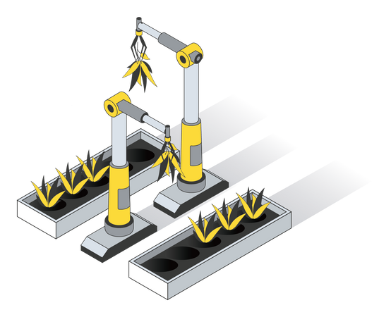 Smart farming equipment  Illustration