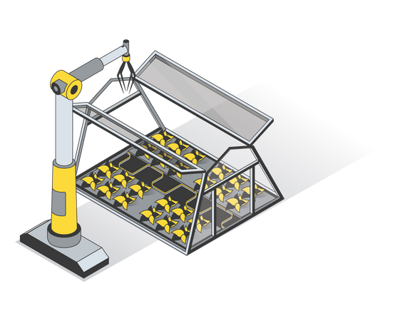 Smart Farming-Gewächshaustechnologie  Illustration