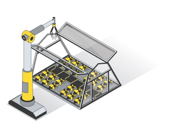 Smart Farming-Gewächshaustechnologie  Illustration