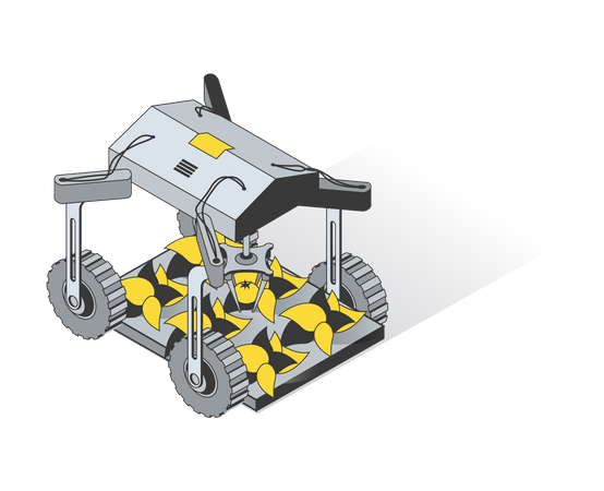 Smart farming land rover  Illustration