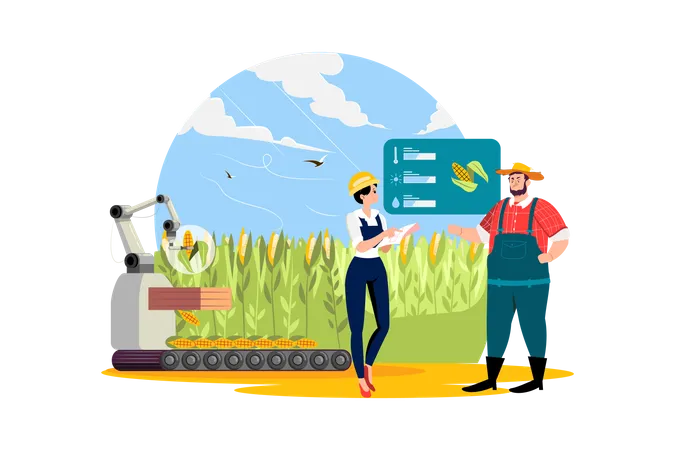 Smart-Farming-Technologie  Illustration