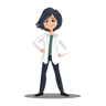 smart female doctor illustration free download