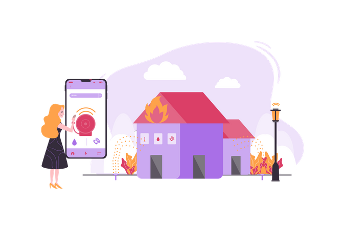 Smart fire safety  Illustration