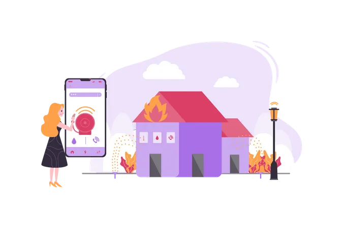 Smart fire safety  Illustration