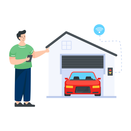 Smart Garage Illustration