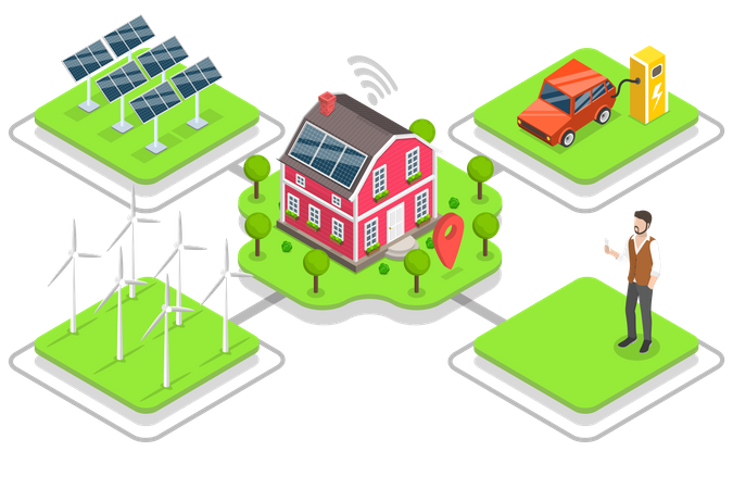 Smart Grid  Illustration