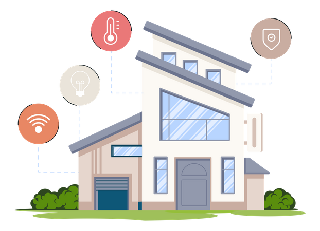 Smart-Home-Technologie  Illustration