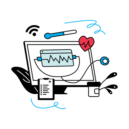 Smart healthcare web application  Illustration