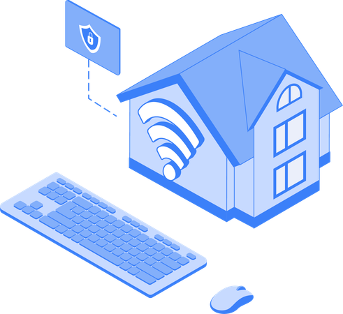 Smart home access and security  Illustration