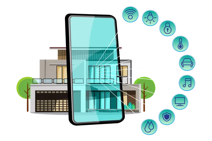 Smart home app  Illustration