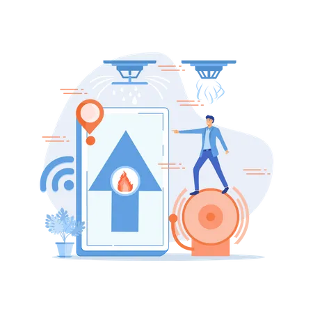 Smart home app Illustration
