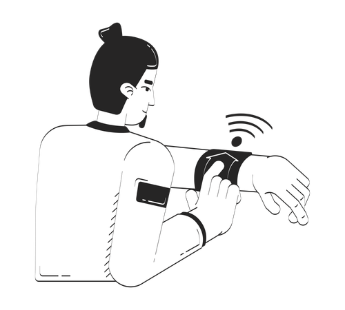 Smart home app for smartwatch  Illustration