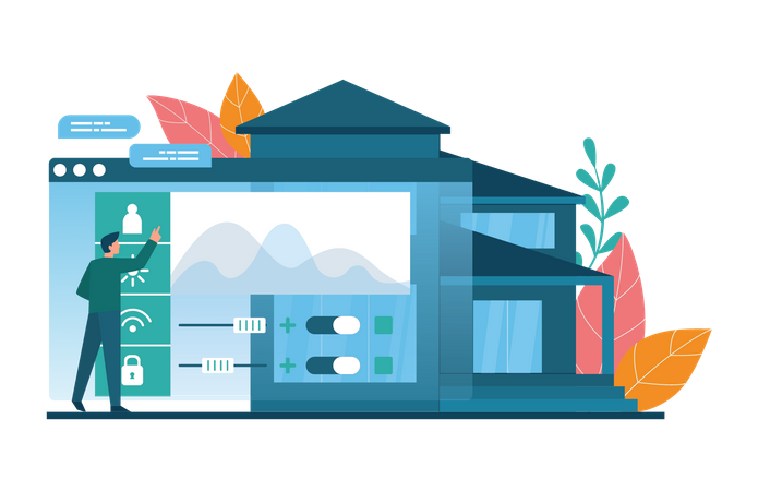 Smart home app  Illustration