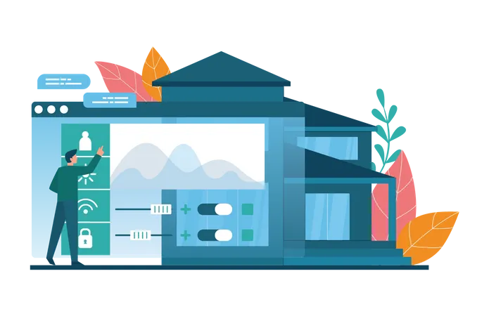 Smart home app  Illustration