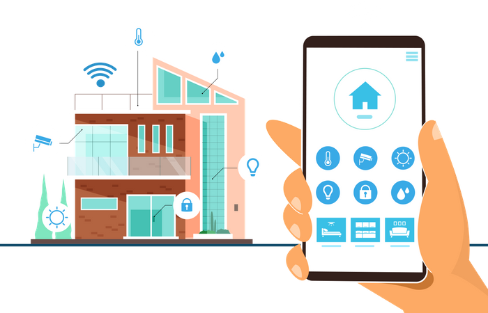 Smart home application  Illustration