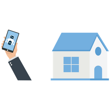Smart Home Automation with AI Chatbot  Illustration