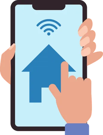 Smart home control app  Illustration