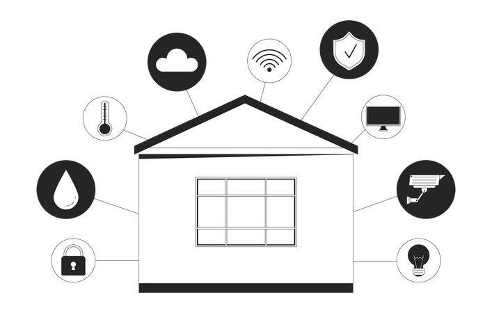 Smart home controls  Illustration