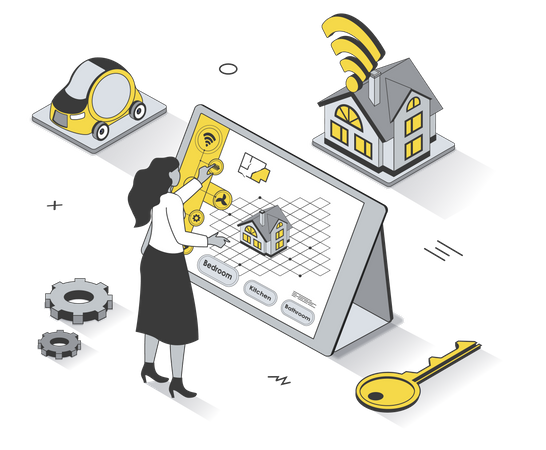 Smart Home controls  Illustration