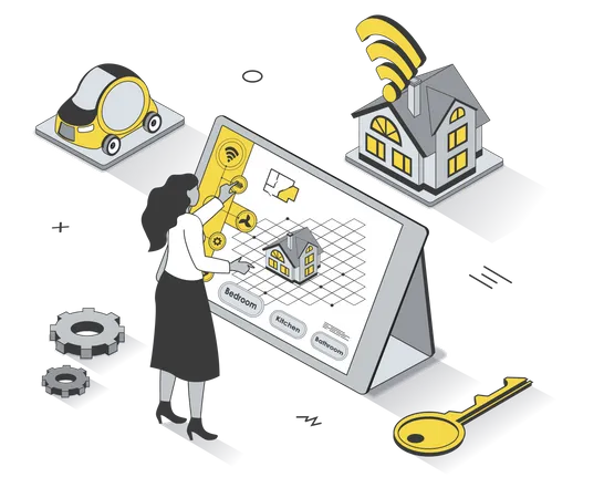 Smart Home controls  Illustration