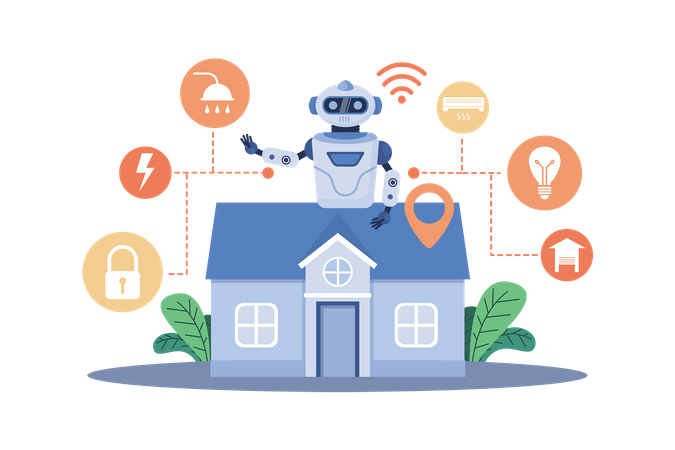 Smart home devices employ AI for automation  Illustration