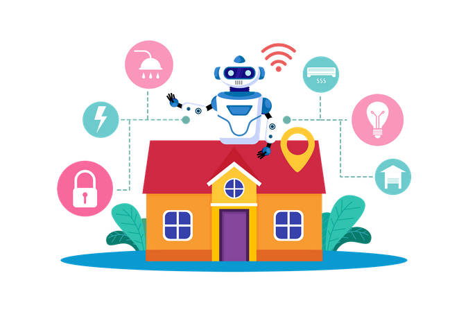 Smart home devices employ AI for automation  Illustration