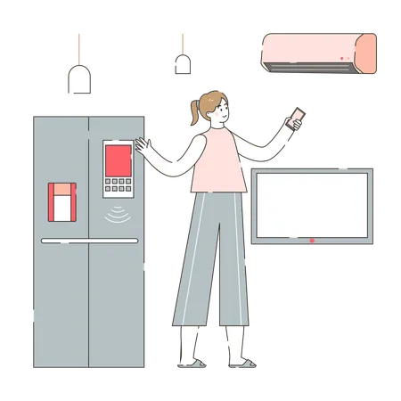 Smart-Home-Geräte für Mama  Illustration