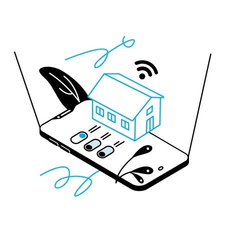 Smart home mobile app  Illustration