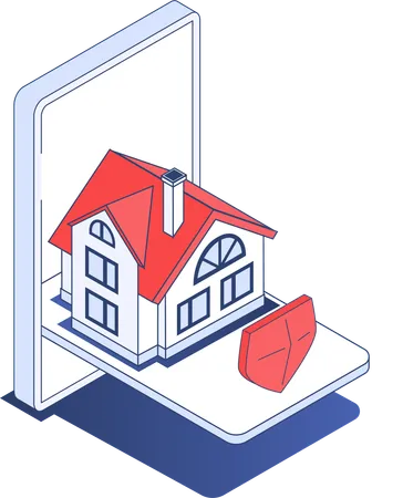 Smart home protection  Illustration