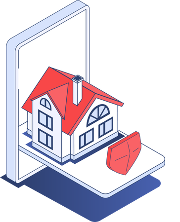 Smart home protection  Illustration