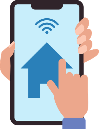 App zur Smart-Home-Steuerung  Illustration