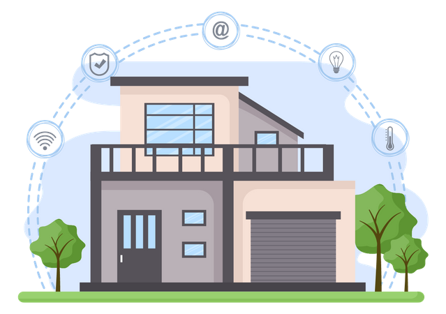 Smart Home Technologie  Illustration