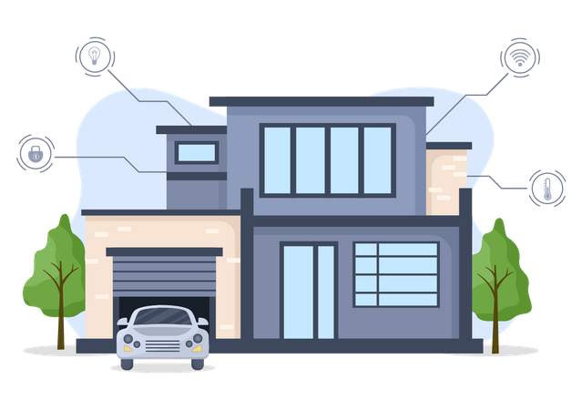 Smart Home Technologie  Illustration