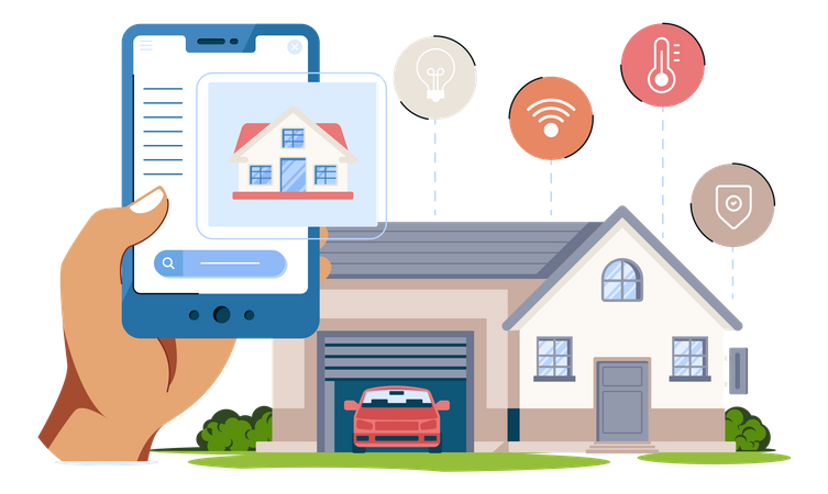 Smart-Home-Technologie  Illustration