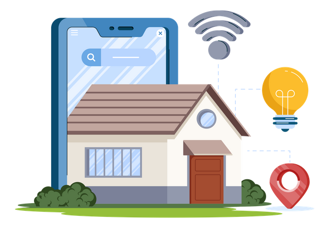 Smart-Home-Technologie  Illustration