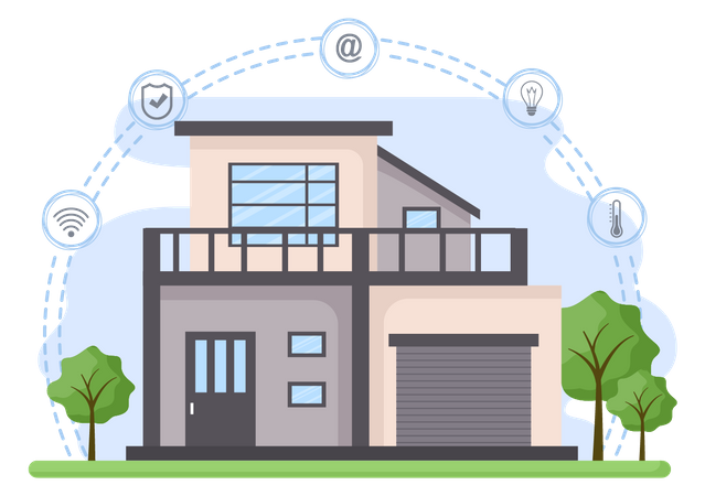 Smart home technology Illustration