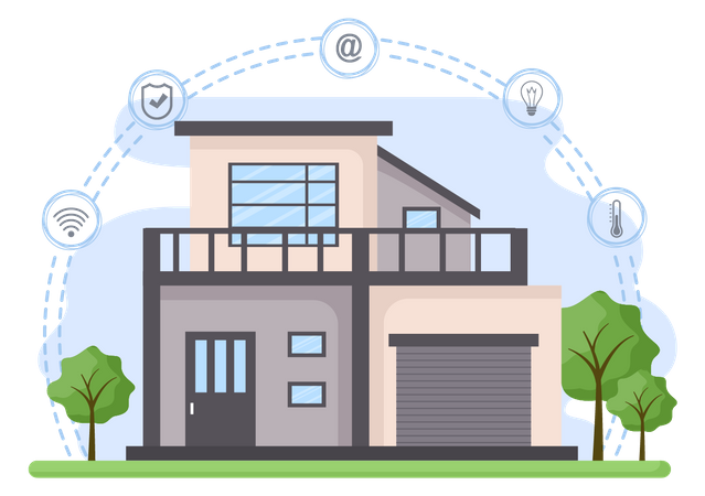 Smart home technology  Illustration