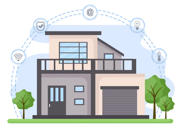 Smart home technology  Illustration