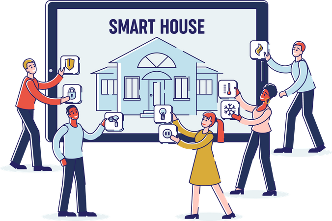 Smart House Mobile Application Illustration