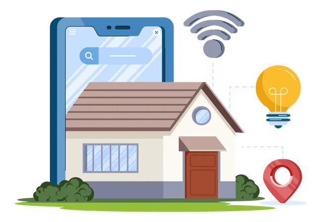 Smart House Technology  Illustration