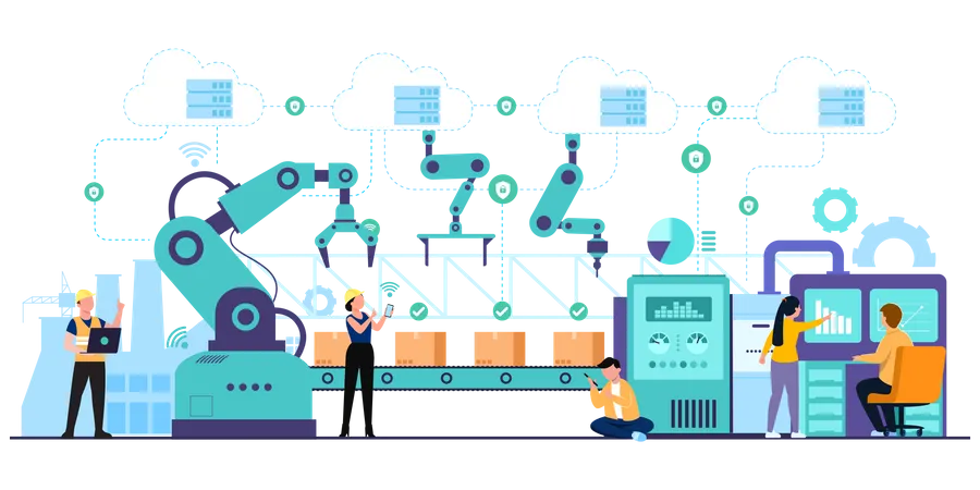 Smart industrial revolution  Illustration