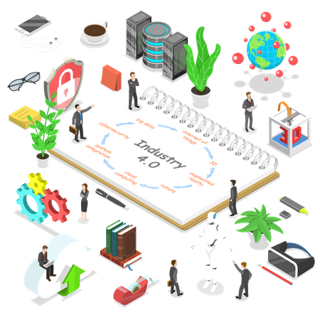 Smart industrial revolution  Illustration