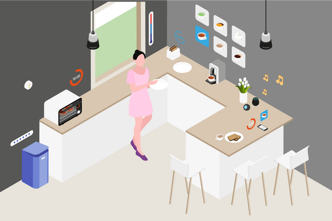 Smart Kitchen Illustration