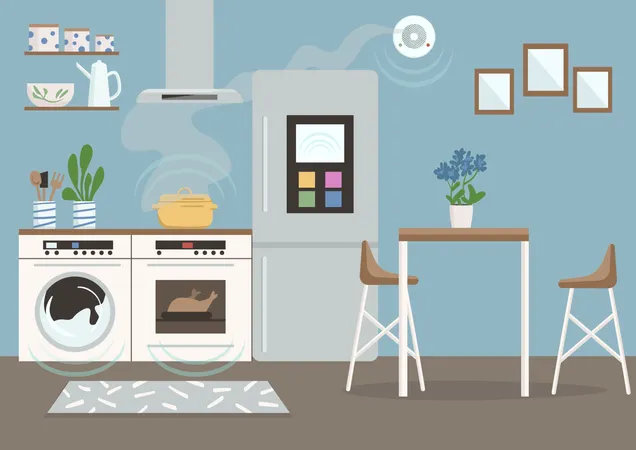 Smart kitchen  Illustration